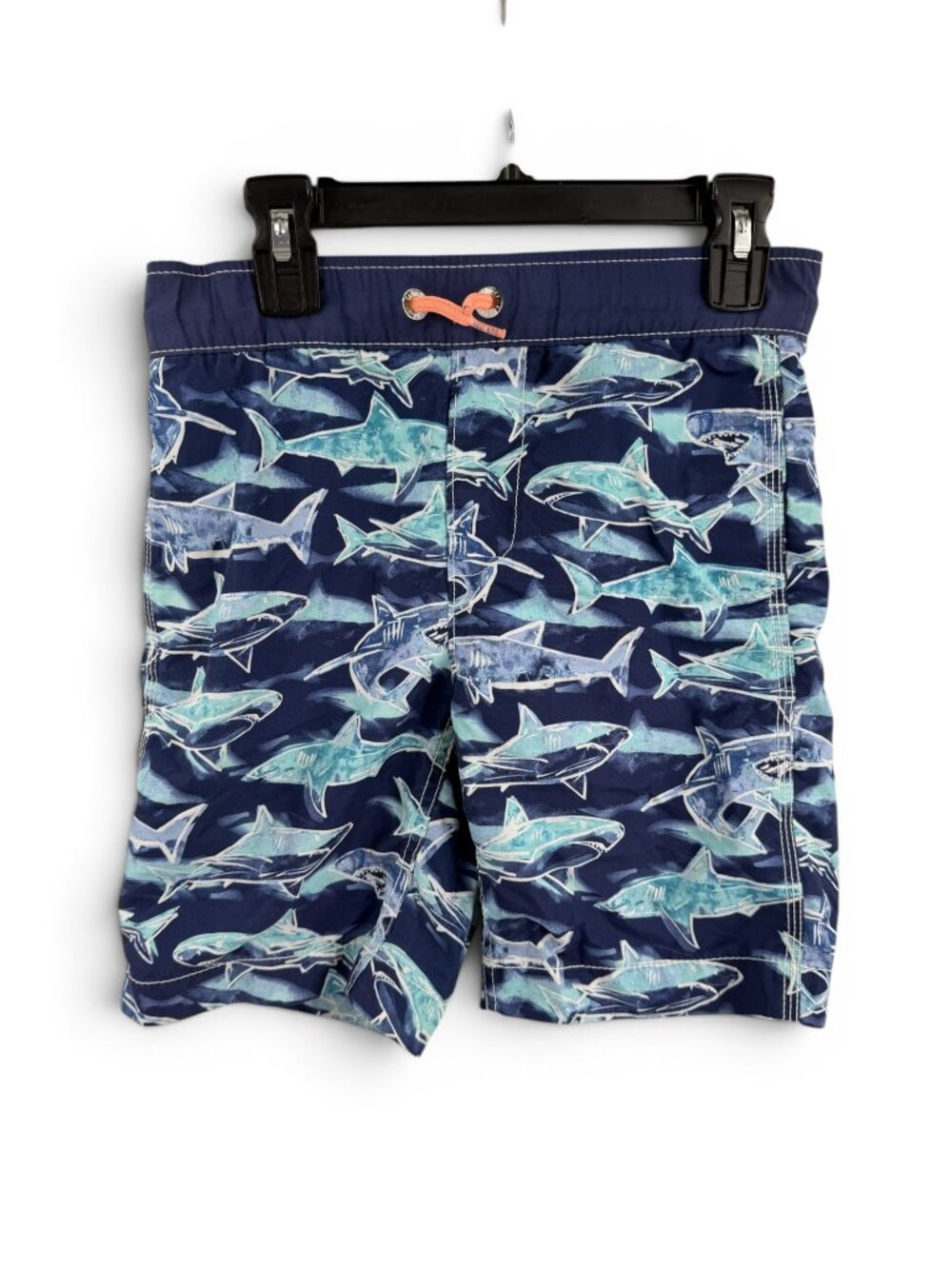 Gap Kids Shark All Over Print Swim Trunks Boys Blue Size Small 6-7